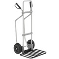 EUROKRAFT Aluminium-Sackkarre GO mit Kufen Paketschaufel-BxT 430 x 450 mm, schwarz Luftbereifung, ab 5 Stk