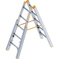 Treppen-Stehleiter mit Niveauausgleich, beidseitig begehbar 5 Sprossen