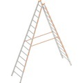 Sprossen-Stehleiter beidseitig begehbar 2 x 14 Sprossen