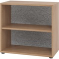 ANNY-AC - Regal mit Akustik-Rückwand HxBxT 748 x 800 x 400 mm, 1 Fachboden Nussbaum-Dekor