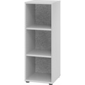 ANNY-AC - Regal mit Akustik-Rückwand HxBxT 1100 x 400 x 400 mm, 2 Fachböden lichtgrau