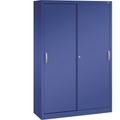 CP ACURADO Schiebetürenschrank 3 Fachböden, 2 Schließfächer, HxBxT 1950 x 1200 x 400 mm lapisblau
