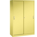 CP ACURADO Schiebetürenschrank 3 Fachböden, 2 Schließfächer, HxBxT 1950 x 1200 x 500 mm schwefelgelb