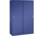 CP ACURADO Schiebetürenschrank 3 Fachböden, 2 Schließfächer, HxBxT 1950 x 1200 x 500 mm lapisblau