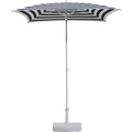 Sonnenschirm, quadratisch, LxB 1600 x 1600 mm, Gestell weiß, weiß / blau