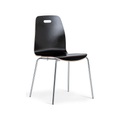 undefined, Schalenstuhl Alina, schwarz/Chrom, VE 4 Stk