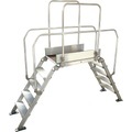 undefined, Überstieg Leiter Facal Diva, 60°-Winkel, 2-seitig mit Handlauf, Plattform L 900 x B 530 x H 1000 mm, bis 200 kg, 4+4 Stufen, Alu
