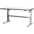 EUROKRAFTpro Arbeitstisch, elektrisch höhenverstellbar HPL-Platte weiß, Tragkraft 350 kg BxT 2000 x 800 mm