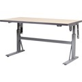 EUROKRAFTpro Arbeitstisch, elektrisch höhenverstellbar Eicheparkett-Platte, Tragkraft 350 kg BxT 2000 x 800 mm