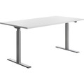 Topstar Schreibtisch, elektrisch höhenverstellbar BxT 1600 x 800 mm Platte weiß, Gestell grau