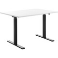 Topstar Schreibtisch, elektrisch höhenverstellbar BxT 1200 x 800 mm Platte weiß, Gestell schwarz