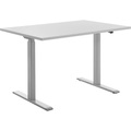 Topstar Schreibtisch, elektrisch höhenverstellbar BxT 1200 x 800 mm Platte lichtgrau, Gestell grau