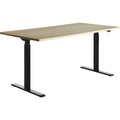 Topstar Schreibtisch, elektrisch höhenverstellbar BxT 1600 x 800 mm Platte Ahorn-Dekor, Gestell schwarz