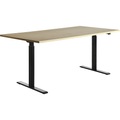 Topstar Schreibtisch, elektrisch höhenverstellbar BxT 1800 x 800 mm Platte Ahorn-Dekor, Gestell schwarz