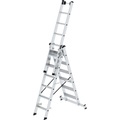 MUNK, MUNK Stufen-Mehrzweckleiter 3-teilig, mit Traverse 3 x 6 Stufen