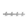 Wandgarderobe BASIC PLUS HxBxT 160 x 996 x 68 mm silbergrau