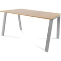 Schreibtisch BLANCA HxBxT 740 x 1400 x 800 mm Eiche-Dekor, Gestell grau