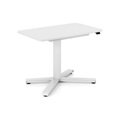 Höhenverstellbarer Schreibtisch Miva, gerade, LxB 900 x 550 mm, weiß/weiß