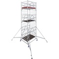Krause 781055 FahrGerüst Aluminium Rollgerüst fahrbar Arbeitshöhe (max.): 7.40 m Silber 282.5 kg