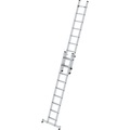 MUNK Stufen-Schiebeleiter, 2-teilig mit nivello®-Traverse 18 Stufen