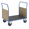 EUROKRAFTpro Plattformwagen mit Stirnwänden, Plattform-LxB 1150 x 800 mm, Vollelastik