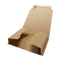 Buchverpackung ECONOMY, braun, VE 5 Stk, LxB 270 x 185 mm, ab 10 VE