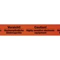 undefined, Warn-Klebeband, Aufdruck Vorsicht! Hochempfindliche Elektrogeräte, VE 3 Stk, Bandbreite 75 mm