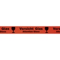 undefined, Warn-Klebeband, Aufdruck Vorsicht Glas/Attention Glass, VE 36 Stk, Bandbreite 50 mm