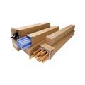 Wellpapp-Faltkartons, braun, LxBxH 128 x 128 x 818 mm, 1-wellig, ab 20 Stk
