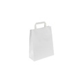 Papiertragetasche, zeitlos, Außen-LxB 320 x 140 mm, VE 250 Stk, weiß, 80 g/m²