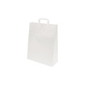 Papiertragetasche, zeitlos, Außen-LxB 420 x 140 mm, VE 250 Stk, weiß, 80 g/m²