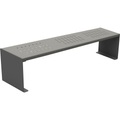 PROCITY, PROCITY Sitzbank KUBE aus Stahl, Gesamttiefe 450 mm, anthrazitgrau