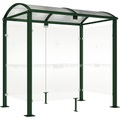 PROCITY, PROCITY Raucherunterstand KLASSIK, mit Verkleidung, Breite 2520 mm, moosgrün