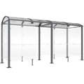 PROCITY, PROCITY Raucherunterstand KLASSIK, mit Verkleidung, Breite 5040 mm, anthrazitgrau