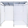 PROCITY, PROCITY Raucherunterstand ECO, mit Verkleidung, Breite 2506 mm, silber