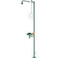 undefined, Körper-Notdusche ClassicLine, freistehend mit Augendusche und Auffangbecken, grün/schwarz