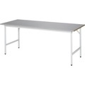 RAU Arbeitstisch, höhenverstellbar, 800 - 850 mm, Edelstahl-Platte, BxT 2000 x 800 mm