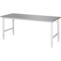 RAU Arbeitstisch, höhenverstellbar, 760 - 1080 mm, Edelstahl-Platte, BxT 2000 x 800 mm