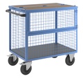 EUROKRAFT, EUROKRAFT Kastenwagen Wände aus Stahlgitter, mit Deckel LxB 1050 x 700 mm