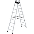 Sicherheits-Sprossenleiter, beidseitig begehbar Sprossen 30 x 30 mm, rutschsicher 2 x 9 Sprossen