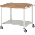 eurokraft pro Fahrbare Werkbank, Gestellbauweise, 1 Ablageboden, BxT 1000 x 900 mm