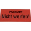 Warnetiketten, Aufdruck Vorsicht nicht werfen!, VE 1000 Stk, LxB 145 x 70 mm
