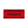 Warnetiketten, Aufdruck Lieferschein inliegend, VE 1000 Stk, LxB 80 x 40 mm