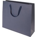 Papiertragetasche Style UNI, dunkelblau, VE 100 Stk, LxBxH 370 x 420 x 130 mm