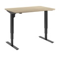 undefined, Schreibtisch Atlanta Trend, elektrisch höhenverstellbar, gerade, abgerundete Ecken, BxT 1200 x 800 mm, Eiche/schwarz