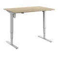 Schreibtisch Atlanta Trend, elektrisch höhenverstellbar, gerade, BxT 1200 x 800 mm, Eiche/weiß