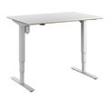Schreibtisch Atlanta Trend, elektrisch höhenverstellbar, gerade, BxT 1200 x 800 mm, weiß/weiß