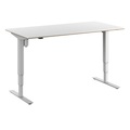 Schreibtisch Atlanta Trend, elektrisch höhenverstellbar, gerade, BxT 1600 x 800 mm, weiß/weiß