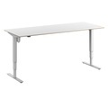 Schreibtisch Atlanta Trend, elektrisch höhenverstellbar, gerade, BxT 2000 x 800 mm, weiß/weiß
