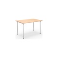 Mehrzwecktisch DUO-C, gerade Platte, BxT 1200 x 800 mm, Birke, weiß
